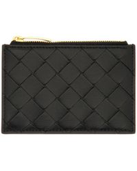 Bottega Veneta - "Woven" Card Holder With Zipper - Lyst