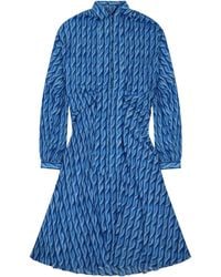 Balenciaga - Midi Dress With Print - Lyst