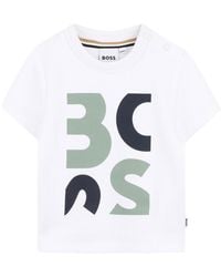 BOSS - T-Shirt Con Stampa Logo - Lyst