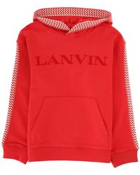 Lanvin - Felpa Con Cappuccio - Lyst