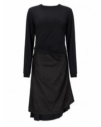 Maison Margiela - Abito Midi Con Drappeggio - Lyst