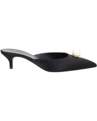 Magda Butrym - Pearl Embellished Pointed-Toe Mule Heels - Lyst