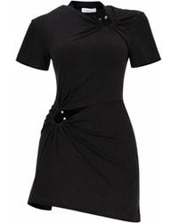 Rabanne - Mini Abito Con Dettagli Piercing - Lyst