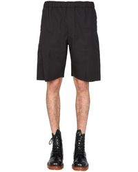 McQueen - Gabardine Bermuda Shorts With Elastic Waist - Lyst