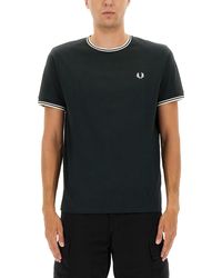 Fred Perry - Double Stripe T-Shirt - Lyst