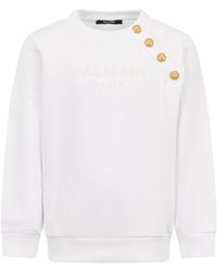 Balmain - Jersey With Logo - Lyst