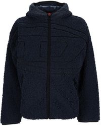 DIESEL - Giacca Teddy Con Cappuccio - Lyst