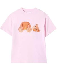 Palm Angels - T-Shirt With "Bear" Logo - Lyst