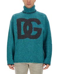 Dolce & Gabbana - Wool Blend High Neck Sweater - Lyst