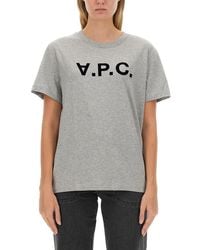 A.P.C. - T-Shirt With Logo - Lyst