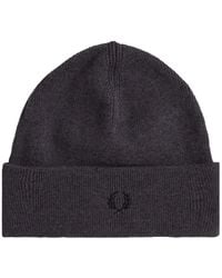 Fred Perry - Beanie Hat With Logo - Lyst