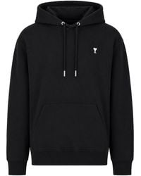 Ami Paris - Felpa Con Logo E Cappuccio - Lyst