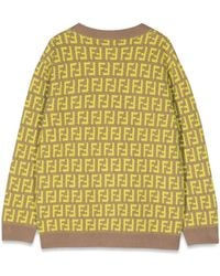 Fendi - Ff-Jacquard Knitted Cardigan - Lyst
