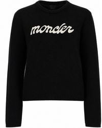 Moncler - Maglia Con Logo A Contrasto - Lyst
