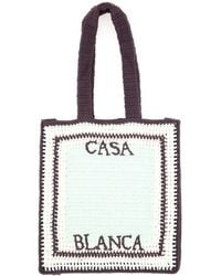 CASABLANCA - Crochet Bag With Logo - Lyst