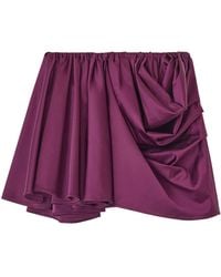 Ganni - Miniskirt With Drape - Lyst