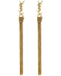 Saint Laurent - Earrings With Logo - Lyst