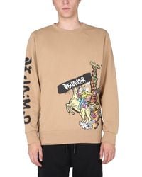DISCLAIMER - Crew Neck Cotton Sweatshirt With Screen Print - Lyst