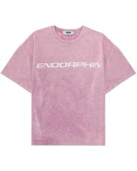 MSGM - Relaxed Fit Cotton Tee For - Lyst