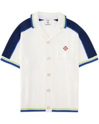 CASABLANCA - Short-Sleeve Knit Button-Up Shirt - Lyst