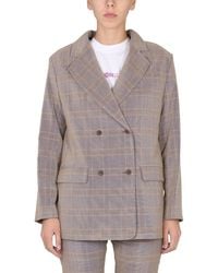 McQ - Double-Breasted Oversized Blazer With Mirror Lapels - Lyst