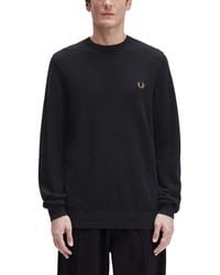 Fred Perry - Pique Sweater With Logo - Lyst