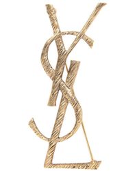 Saint Laurent - Brooch Monogramme - Lyst