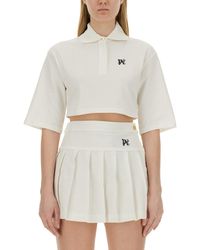 Palm Angels - Monogram Cropped Polo Shirt - Lyst
