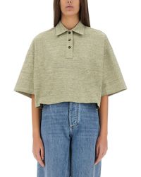 Bottega Veneta - Cotton Pique Polo Shirt - Lyst