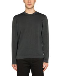 Drumohr - Cotton Crew Neck Sweater - Lyst