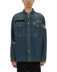 Helmut Lang - Distressed Denim Uniform Shirt - Lyst