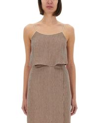 Alysi - "Micro Stripe" Top With Laces - Lyst