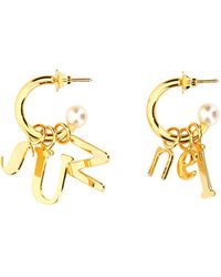 Sunnei - Lettering Logo Dangle Earrings - Lyst