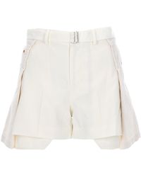 Sacai - Shorts Con Dettagli - Lyst