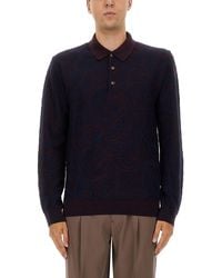 Etro - Long-Sleeve Polo Shirt - Lyst