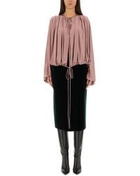 Saint Laurent - Fluid Knit Blouse - Lyst