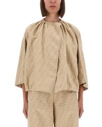 Fendi - Ff Cotton And Linen Jacket - Lyst