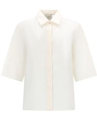 Alysi - Silk Cropped Shirt - Lyst
