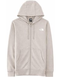 The North Face - Felpa Con Logo E Zip - Lyst
