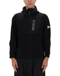and wander - Logo Detail Jacket Nylon Polyurethane - Lyst