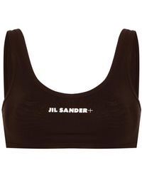 Jil Sander - Top Bikini Con Logo - Lyst