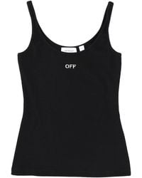 Off-White c/o Virgil Abloh - Logo Scoop Neck Top - Lyst