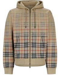 Burberry - Felpa Con Stampa Check - Lyst