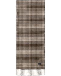 Saint Laurent - Prince Of Wales Pattern Silk Scarf - Lyst