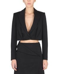 McQueen - Mini Cropped Double Revers Jacket - Lyst