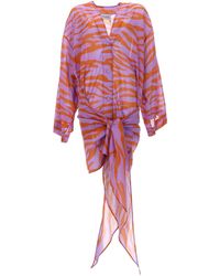 The Attico - Mini Abito Wrap - Lyst