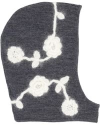 Ganni - Balaklava With Crocheted Flowers - Lyst