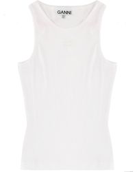 Ganni - Tops With Logo - Lyst