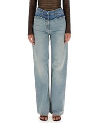 Givenchy - Oversized Mixed Denim Jeans - Lyst