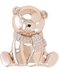 Max Mara - Metal And Rhinestone Brooch - Lyst
